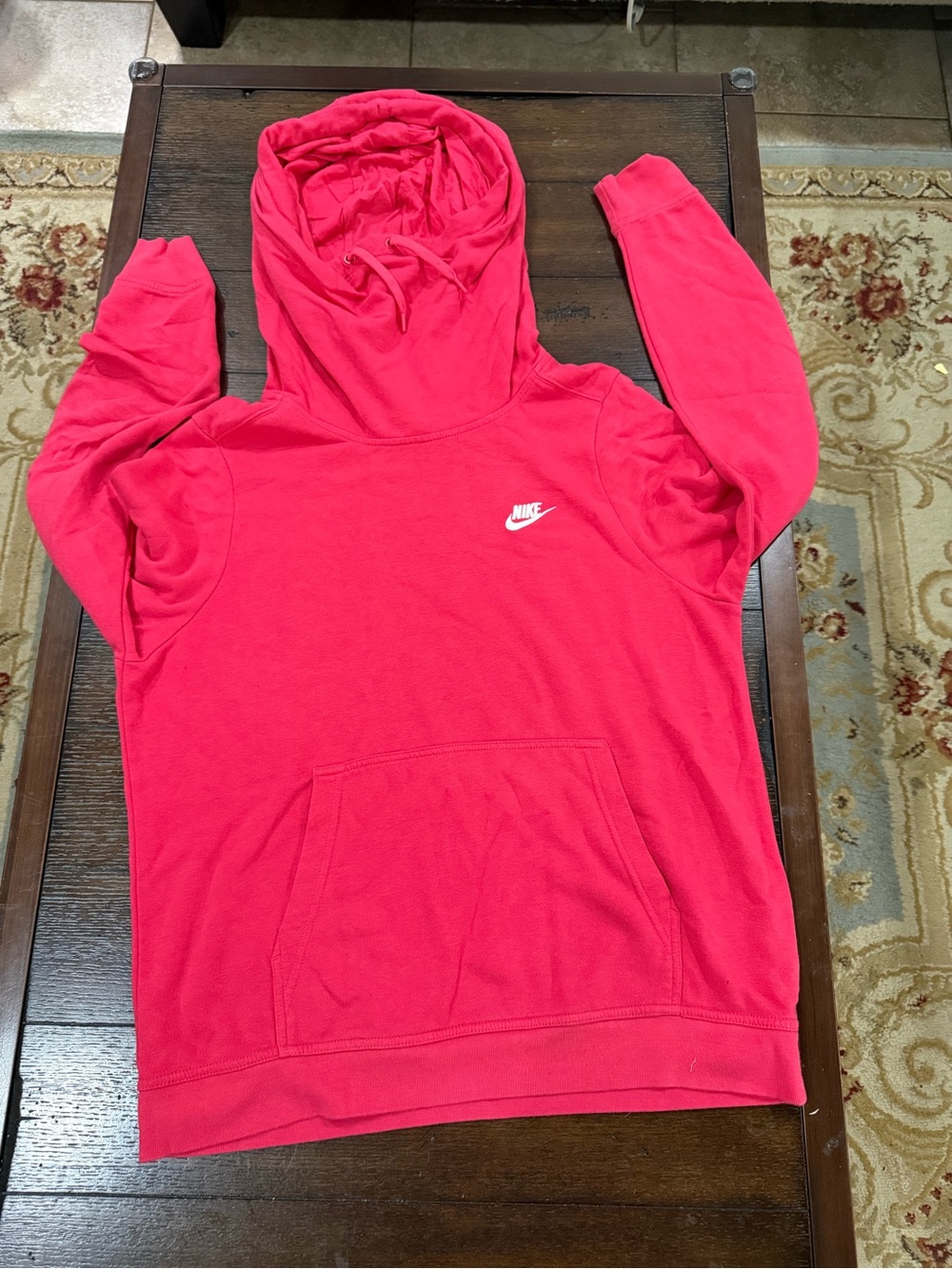 Women's Pink Nike Cowl Neck Hoodie